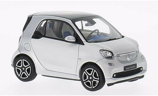 Smart ForTwo Coupe 1/43 Norev grau/weiss 2014 modellautos