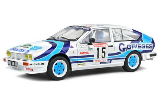 Modellautos Alfa Romeo GT 1/18 Solido V6 No.15 Rally des Garrigues 1986 C.Rigollet/M.Bathelot Alfa Romeo GT 1/18 Solido V6 No.15 Rally des Garrigues 1986 C.Rigollet/M.Bathelot modellautos