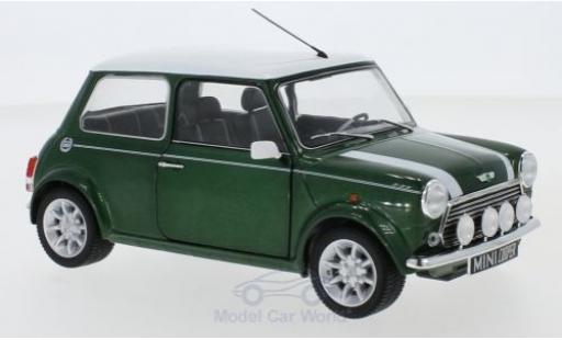 Mini Cooper 1/18 Solido 1.3i Sport Pack mettalic grün/weiss 1997 modellautos