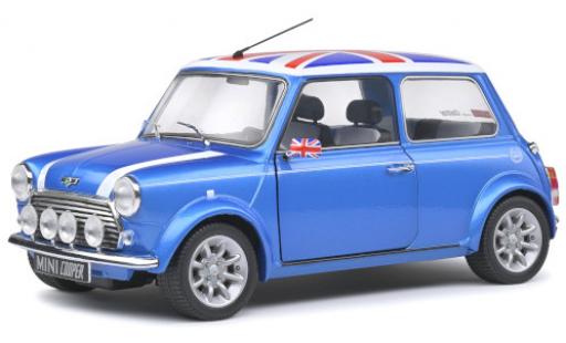 Mini Cooper 1/18 Solido Sport mettalic blau/Dekor 1997 modellautos