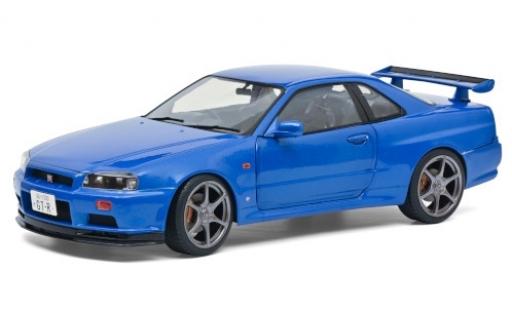 Modellautos Nissan Skyline 1/18 Solido GT-R (R34) mettalic blau RHD 1999 Nissan Skyline 1/18 Solido GT-R (R34) mettalic blau RHD 1999 modellautos