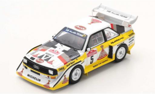 Modellautos Audi Sport Quattro 1/43 Spark Sport quattro S1 E2 No.5 HB Team HB Rally WM Rally San Remo 1985 W.Röhrl/C.Geistdörfer Audi Sport Quattro 1/43 Spark Sport quattro S1 E2 No.5 HB Team HB Rally WM Rally San Remo 1985 W.Röhrl/C.Geistdörfer modellautos