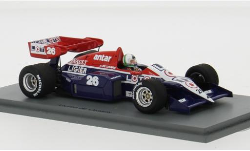 Modellautos Ligier JS2 1/43 Spark 3B No.26 Formel 1 GP Europa 1984 1:43 Ligier JS2 1/43 Spark 3B No.26 Formel 1 GP Europa 1984 1:43 modellautos