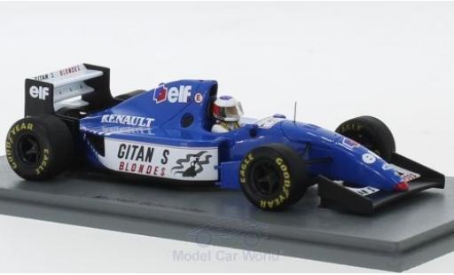 Modellautos Ligier JS3 1/43 Spark 9B Gitanes Formel 1 Test Estoril 1994 mit Decals M.Schumacher Ligier JS3 1/43 Spark 9B Gitanes Formel 1 Test Estoril 1994 mit Decals M.Schumacher modellautos