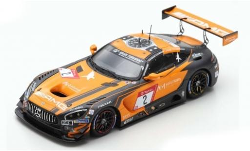 Mercedes AMG GT 1/43 Spark 3 No.2 -AMG Team Black Falcon 24h Nürburgring 2019 A.Christodoulou/M.Engel/M.Metzger/D.Müller modellautos