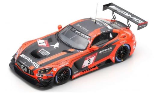 Mercedes AMG GT 1/18 Spark 3 No.3 -AMG Team Black Falcon 24h Nürburgring 2019 M.Buhk/H.Haupt/T.Jäger/L.Stolz modellautos
