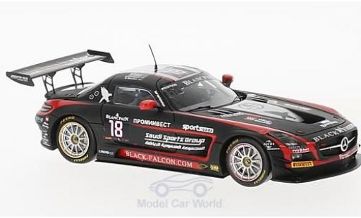 Mercedes SLS 1/43 Spark AMG GT3 No.18 Black Falcon 24h Spa 2014 R.Muscat/V.Lunkin/T.Al Faisal/C.Bracke modellautos