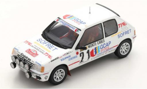 Modellautos Peugeot 205 1/43 Spark GTI 1.9 No.21 Rallye WM Rallye Monte Carlo 1988 J.-P.Ballet/M.-C.Lallement Peugeot 205 1/43 Spark GTI 1.9 No.21 Rallye WM Rallye Monte Carlo 1988 J.-P.Ballet/M.-C.Lallement modellautos