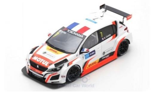 Modellautos Peugeot 308 1/43 Spark TCR No.7 DG Sport Competition Race WTCR Macau Guia Race 2018 A.Comte Peugeot 308 1/43 Spark TCR No.7 DG Sport Competition Race WTCR Macau Guia Race 2018 A.Comte modellautos