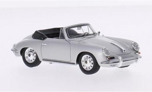 Porsche 356 1/43 Spark Carrera 2 Cabriolet silber Verdeck ouvert modellautos