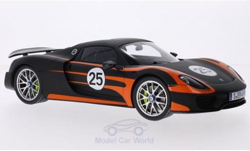 Modellautos Porsche 918 1/18 Spark Spyder schwarz/orange Weissach-Paket Porsche 918 1/18 Spark Spyder schwarz/orange Weissach-Paket modellautos