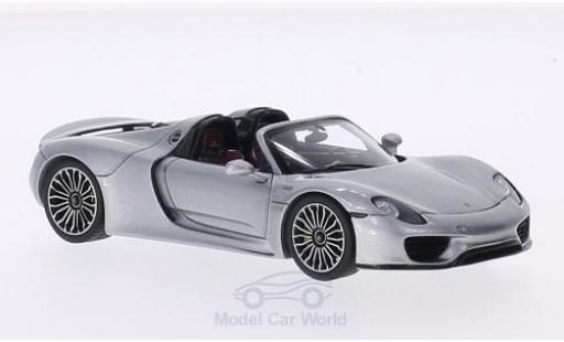 Modellautos Porsche 918 1/43 Spark Spyder silber 2014 Porsche 918 1/43 Spark Spyder silber 2014 modellautos