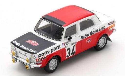 Modellautos Simca 1000 1/43 Spark Rallye 2 No.34 Paul Watson Racing Organisation Radio Monte Carlo Rally Monte Carlo 1973 B.Fiorentino/M.Gelin Simca 1000 1/43 Spark Rallye 2 No.34 Paul Watson Racing Organisation Radio Monte Carlo Rally Monte Carlo 1973 B.Fiorentino/M.Gelin modellautos