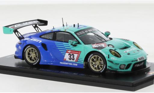Porsche 991 GT3 R 1/43 Spark 911  No.33 Falken Motorsports Falken 24h Nürburgring 2022 modellautos