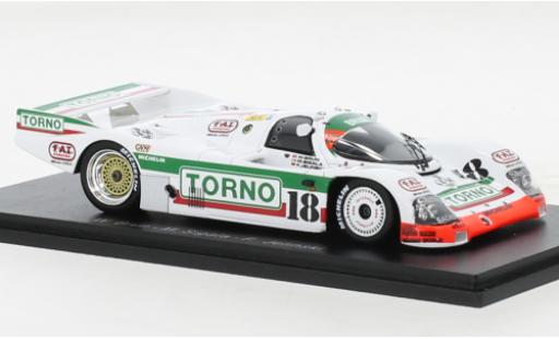 Porsche 962 1986 1/43 Spark C RHD No.18 Brun Motorsport Torno 24h Le Mans modellautos
