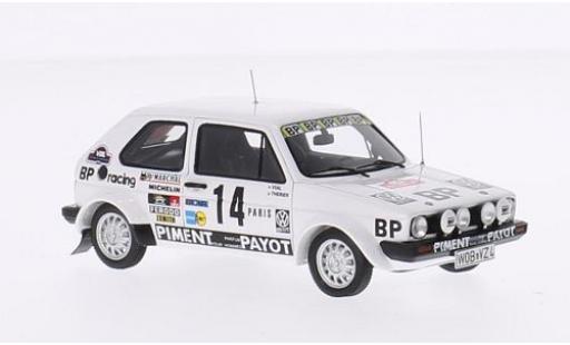 Modellautos Volkswagen Golf 1/43 Spark GTI I No.14 BP Racing Rallye Monte-Carlo 1980 J-L.Therier/M.Vial Volkswagen Golf 1/43 Spark GTI I No.14 BP Racing Rallye Monte-Carlo 1980 J-L.Therier/M.Vial modellautos
