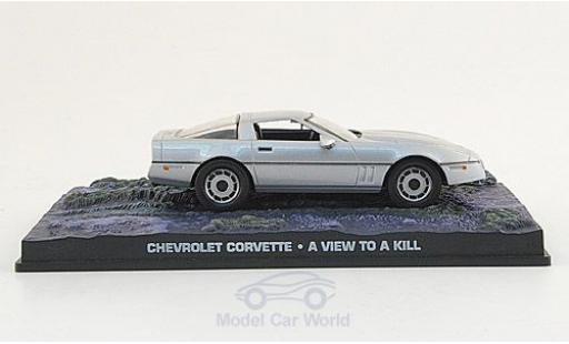 Chevrolet Corvette 1/43 SpecialC silber James Bond 007 1987 Im Angesicht des Todes ohne Vitrine modellautos