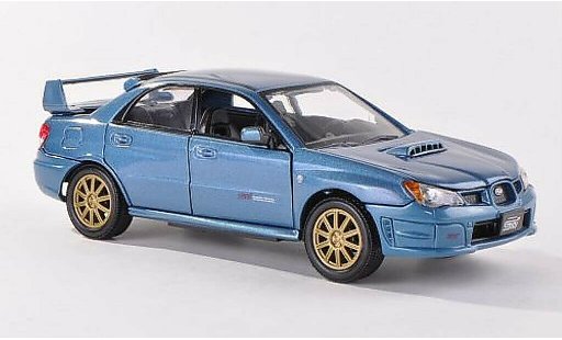 Subaru Impreza STI 1/24 Motormax blau-grau modellautos