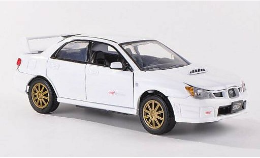 Subaru Impreza STI 1/24 Motormax weiss modellautos