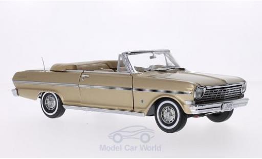 Chevrolet Nova 1963 1/18 Sun Star Cabrio mettalic braun 1963 Verdeck geöffnet modellautos
