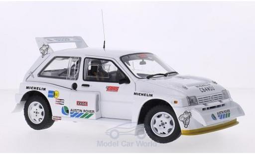 Modellautos MG Metro 1/18 Sun Star 6R4 weiss RHD Testfahrzeug A.Senna MG Metro 1/18 Sun Star 6R4 weiss RHD Testfahrzeug A.Senna modellautos