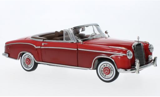 Mercedes 220 1/18 Sun Star SE cabriolet (W128) rouge/rouge foncé 1960 modellautos