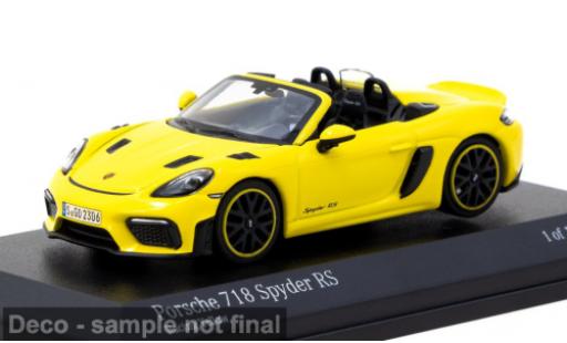 Porsche 718 1/64 Tarmac Works Spyder RS gelb 1:64 modellautos