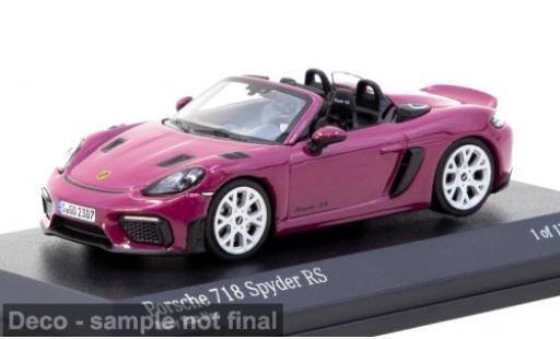 Porsche 718 1/64 Tarmac Works Spyder RS rosa 1:64 modellautos