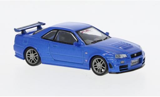 Modellautos Nissan Skyline 1/64 Tarmac Works GT-R (R34) Nismo Z-Tune metallise bleu Nissan Skyline 1/64 Tarmac Works GT-R (R34) Nismo Z-Tune metallise bleu modellautos