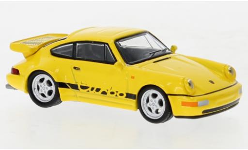 Modellautos Porsche 964 Turbo 1/64 Tarmac Works 911  jaune Porsche 964 Turbo 1/64 Tarmac Works 911  jaune modellautos