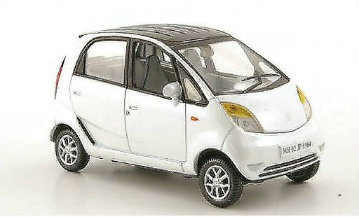 Tata Nano LX 1/43 Norev weiss/schwarz 2009 modellautos