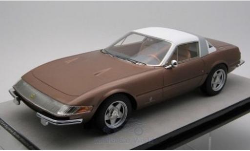 Ferrari 365 1/18 Tecnomodel GTB/4 Daytona Coupe Speciale mettalic bronze/weiss 1969 modellautos