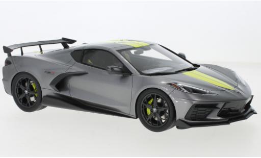 Chevrolet Corvette 1/18 Top Speed C8 Stingray IMSA GTLM Championship Edition metallise gris/jaune modellautos
