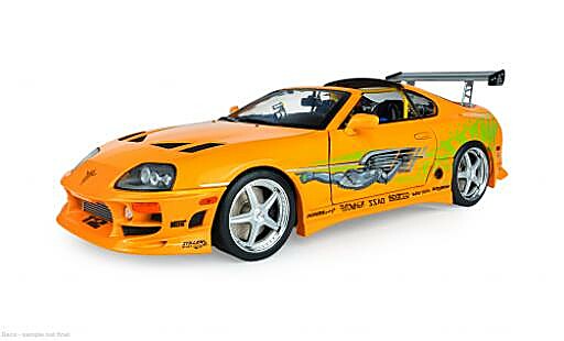 Modellautos Toyota Supra MK4 (A80) orange/gr&Atilde;&frac14;n 2001 Fast &amp; Furious 1/18 Solido