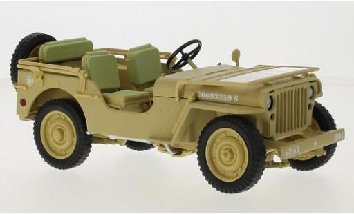 Modellautos Jeep Willys 1/18 Triple 9 Collection matt-beige/weiss U.S. Army 1943 Casablanca Jeep Willys 1/18 Triple 9 Collection matt-beige/weiss U.S. Army 1943 Casablanca modellautos