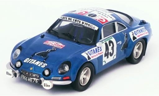 Modellautos Alpine A110 1/43 Trofeu Renault No.43 Gitanes Rallye Bandama 1974 S.Mehta/M.Doughty Alpine A110 1/43 Trofeu Renault No.43 Gitanes Rallye Bandama 1974 S.Mehta/M.Doughty modellautos