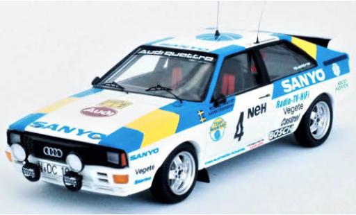 Audi Quattro 1/43 Trofeu quattro No.4 Sanyo Rallye WM Rallye Schweden 1982 S.Blomqvist/B.Cederberg modellautos