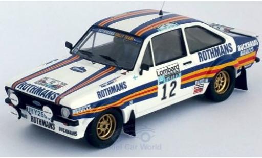 Modellautos Ford Escort 1/43 Trofeu MK II RS No.12 Rothmans Rally Team Rothmans Rallye WM RAC Rallye 1981 P.Airikkala/P.Short Ford Escort 1/43 Trofeu MK II RS No.12 Rothmans Rally Team Rothmans Rallye WM RAC Rallye 1981 P.Airikkala/P.Short modellautos