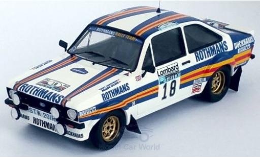 Modellautos Ford Escort 1/43 Trofeu MK II RS RHD No.18 Rothmans Rally Team Rothmans Rallye WM RAC Rallye 1981 M.Wilson/T.Harryman Ford Escort 1/43 Trofeu MK II RS RHD No.18 Rothmans Rally Team Rothmans Rallye WM RAC Rallye 1981 M.Wilson/T.Harryman modellautos