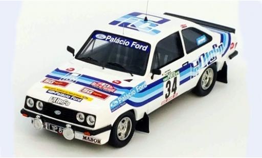Modellautos Ford Escort 1/43 Trofeu MK II RS2000 No.34 Palacio Rallye WM Rallye Portugal 1980 J.Moutinho/M.Sottomayor Ford Escort 1/43 Trofeu MK II RS2000 No.34 Palacio Rallye WM Rallye Portugal 1980 J.Moutinho/M.Sottomayor modellautos