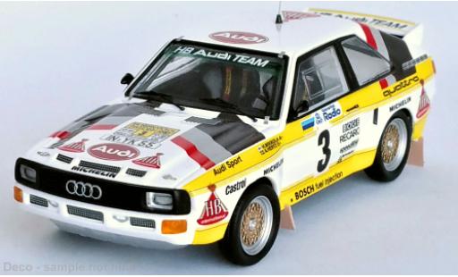Modellautos Audi Sport Quattro 1/43 Trofeu Sport quattro No.3 HB Rallye WM Rallye Schweden 1985 Audi Sport Quattro 1/43 Trofeu Sport quattro No.3 HB Rallye WM Rallye Schweden 1985 modellautos