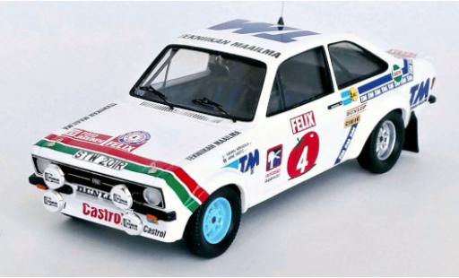 Modellautos Ford Escort 1/43 Trofeu Mk II RS 1800 No.4 Rallye WM 1000 Lakes Rallye 1978 Ford Escort 1/43 Trofeu Mk II RS 1800 No.4 Rallye WM 1000 Lakes Rallye 1978 modellautos