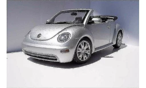 Volkswagen New Beetle Cabriolet 1/18 Burago grau metallisee modellautos
