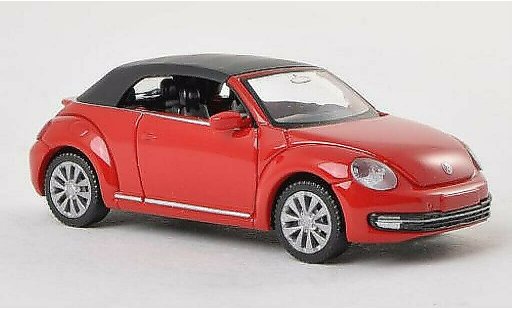 Volkswagen Beetle Cabriolet 1/87 Wiking Cabrio rot geschlossen modellautos
