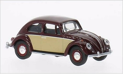 Volkswagen Kafer Base 1/64 Schuco 1500 rot/beige 1960 modellautos