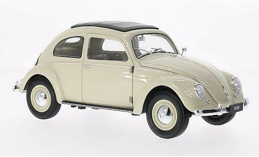 Volkswagen Kafer Base 1/18 Welly Brezelfenster beige 1950 modellautos