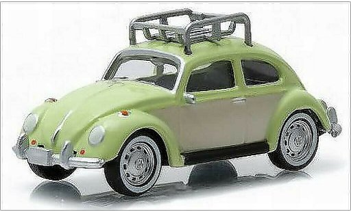Volkswagen Kafer Base 1/64 Greenlight gr&Atilde;&frac14;n/beige modellautos