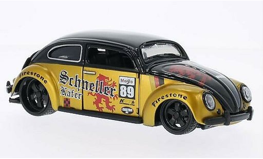 Volkswagen Kafer Base 1/24 Maisto No.89 Schneller schwarz/gold modellautos