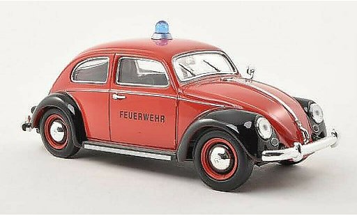 Volkswagen Kafer Base 1/32 Schuco Ovali Feuerwehr rot/schwarz modellautos