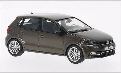 Volkswagen Polo Base 1/43 Herpa 5-turig Facelift mettalic braun 2014 modellautos